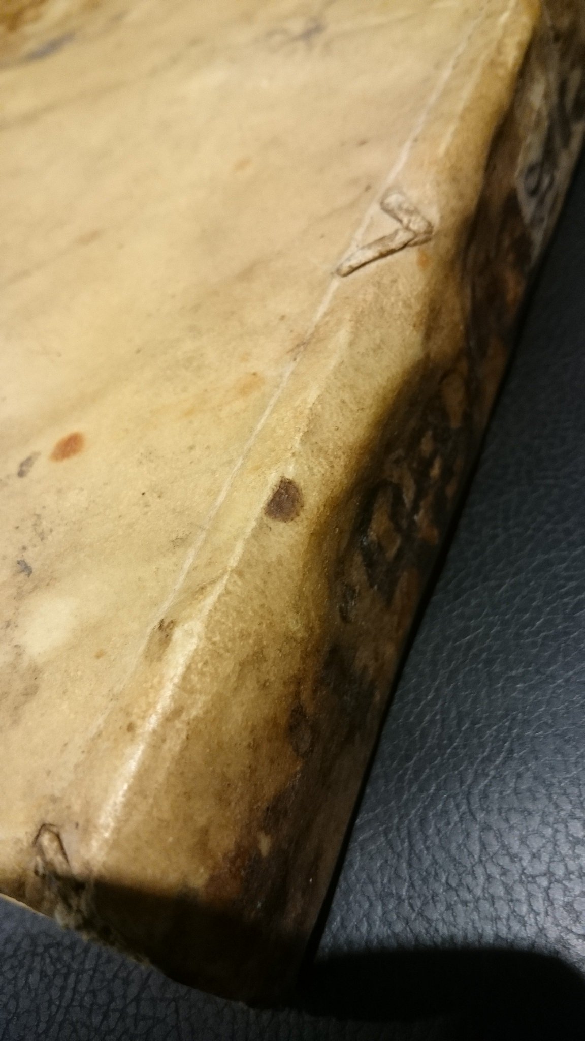 書肆ゲンシシャ 幻視者の集い 人皮装丁本 Anthropodermic Bibliopegy 1694年 スペインで出版された人の皮で装幀された書物です 人間の皮 で装丁された本が世界には存在しています 傷口を縫合しており 皮はしっとりとした質感になっています 書肆ゲンシシャ 幻視者の集い 人皮装丁本 Anthropodermic Bibliopegy 1694年 スペインで出版された人の皮で装幀された書物です 人間の皮 で装丁された本が世界には存在しています 傷口を縫合しており 皮はしっとりとした質感になっています