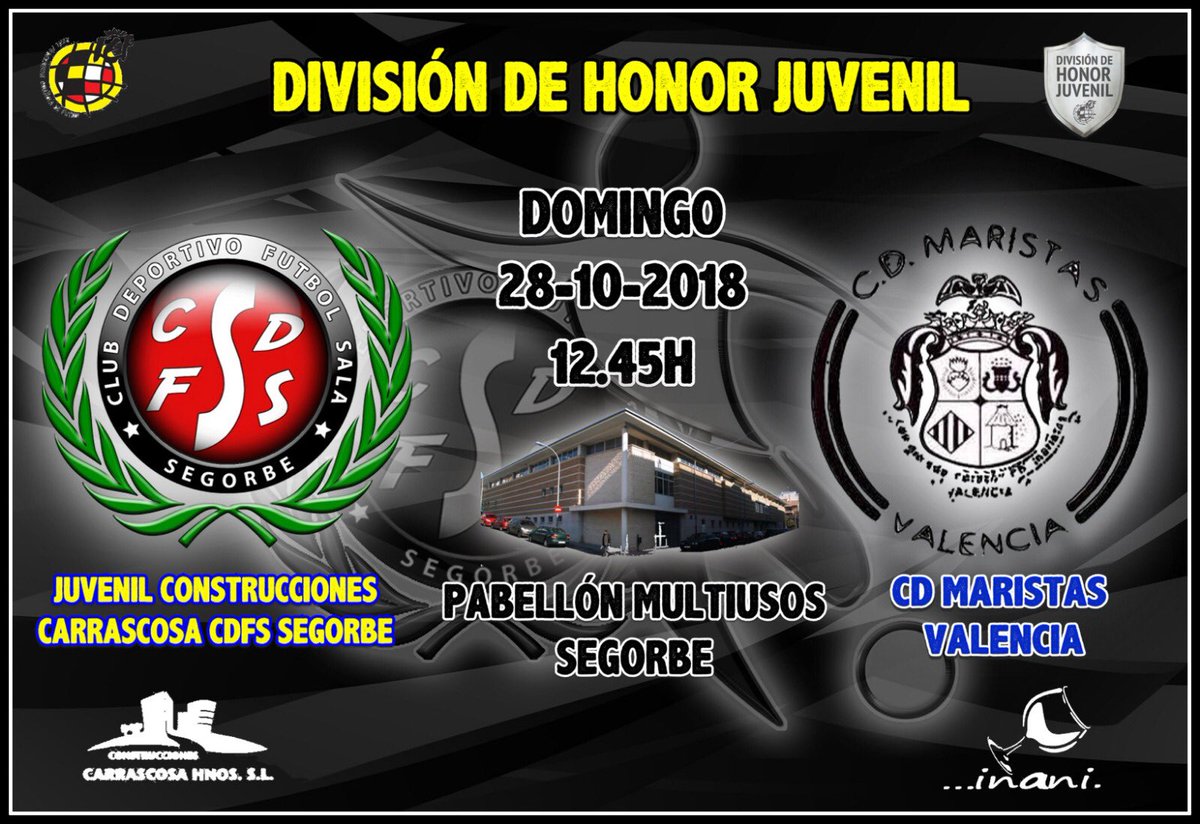 cdfs_segorbe's tweet image. RECORDAMOS‼️ | 

Hoy tenemos una mañana repleta de partidos en el Pabellón Multiusos de Segorbe. 

Juegan el infantil Mutua Segorbina y el cadete Autocares Herca y después el juvenil Const. Carrascosa

TE ESPERAMOS!!
#FormaParte
#CanteraCDFS