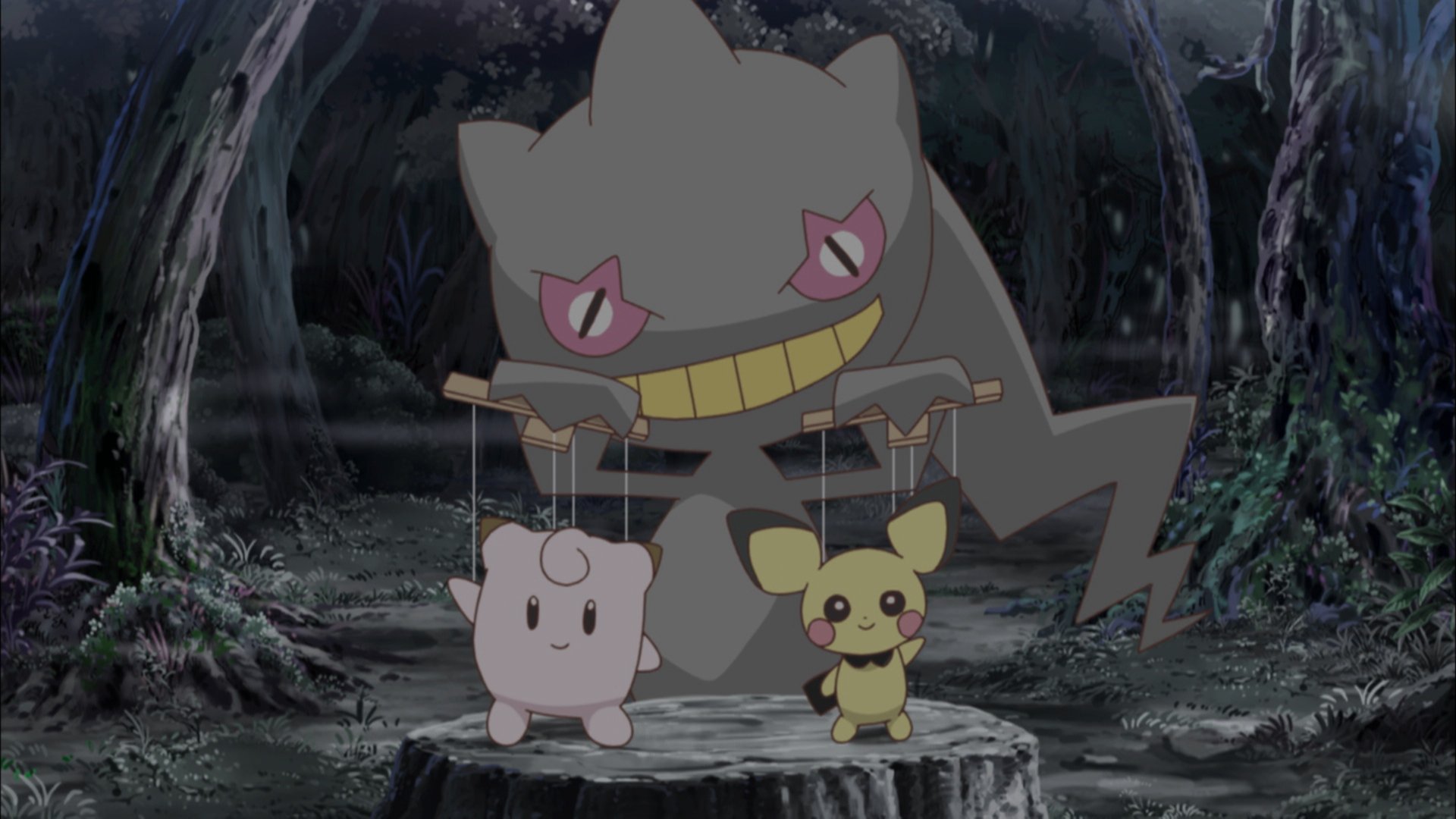 Twitter 上的 ポケモン公式ツイッター 今日のアニポケ ポケモンスクールで手作りのお化け屋敷を楽しんでいたサトシたち しかし 仕掛けにはない不思議な現象が起こり始める サトシたちの前に現れたのは ゴーストポケモン 迷い込んだお化けの世界で ジュペッタ