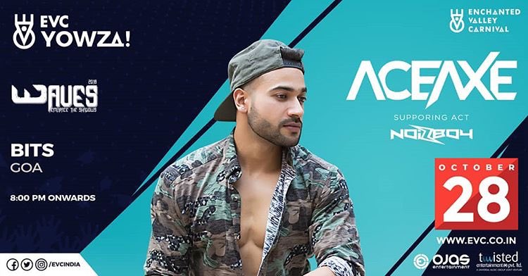 Ojasonthego's tweet photo. @EVCIndia present EDM Nite feat. @Aceaxemusic live at @BITSWaves .
28th October 2018
#AceaxeMusic #EVC #Waves2018 #BitsGoa #EDMnite #Quintino #EDMnation #EdmDrops #StageLife #OjasOnly #TeamOjas #OjasEntertainment https://t.co/oGkz5rHpIC