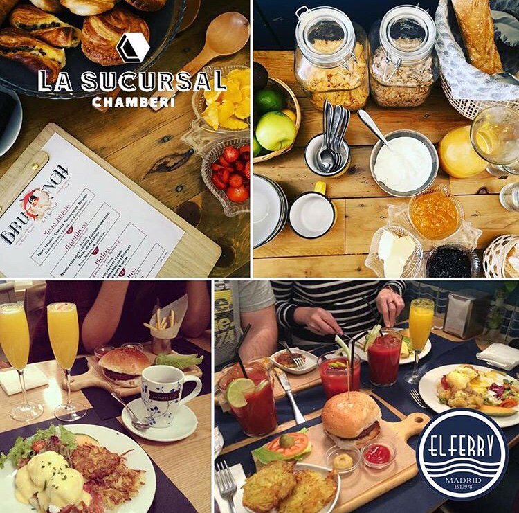 Meet_Sandoval's tweet photo. Buenos días desde la #callesandoval!! Hoy estamos de #brunch en @elferrymadrid y en @lasucursalchamb!!! 
Café, zumos, fruta, cereales, bollería, huevos benedict, omelette, ensaladas, sandwiches, hamburguesas..
#MeetSandoval #brunchear #brunchMadrid #Sandoval #Chamberí #Madrid https://t.co/ugkKEpe1dj