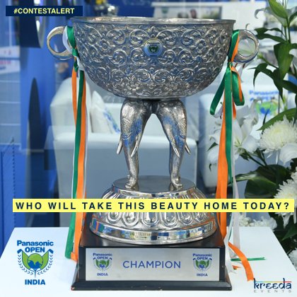 KreedaEvents's tweet photo. #ContestAlert #ContestIndia

Predict the winner of #PanasonicOpenIndia 2018 and grab some cool merchandise. Just follow @KreedaEvents page and use the hashtags #PanasonicOpenIndia and #KreedaEvents in your answers https://t.co/QwaYfj5Gsc