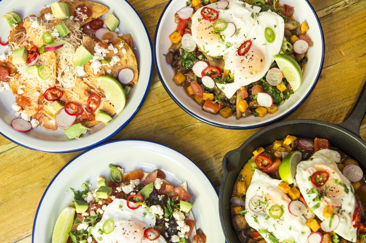 streetfoodchef's tweet photo. Now open for our DELICIOUS new breakfast menu...available in both shops till midday (fear not, the breakfast burrito is still available all day)
#huevosrancheros #chilaquiles #chorizohash #veganhash #pancakes #breakfastclub #mexicanbreakfast https://t.co/Oq9IqZlJoZ