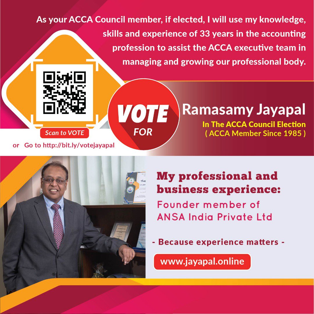 jayapalACCA's tweet photo. Visit https://t.co/MnTJJ5Gcbb for more information #acca  #accaindia  #jayapalacca  #accaelections https://t.co/6ueV4qFO0T
