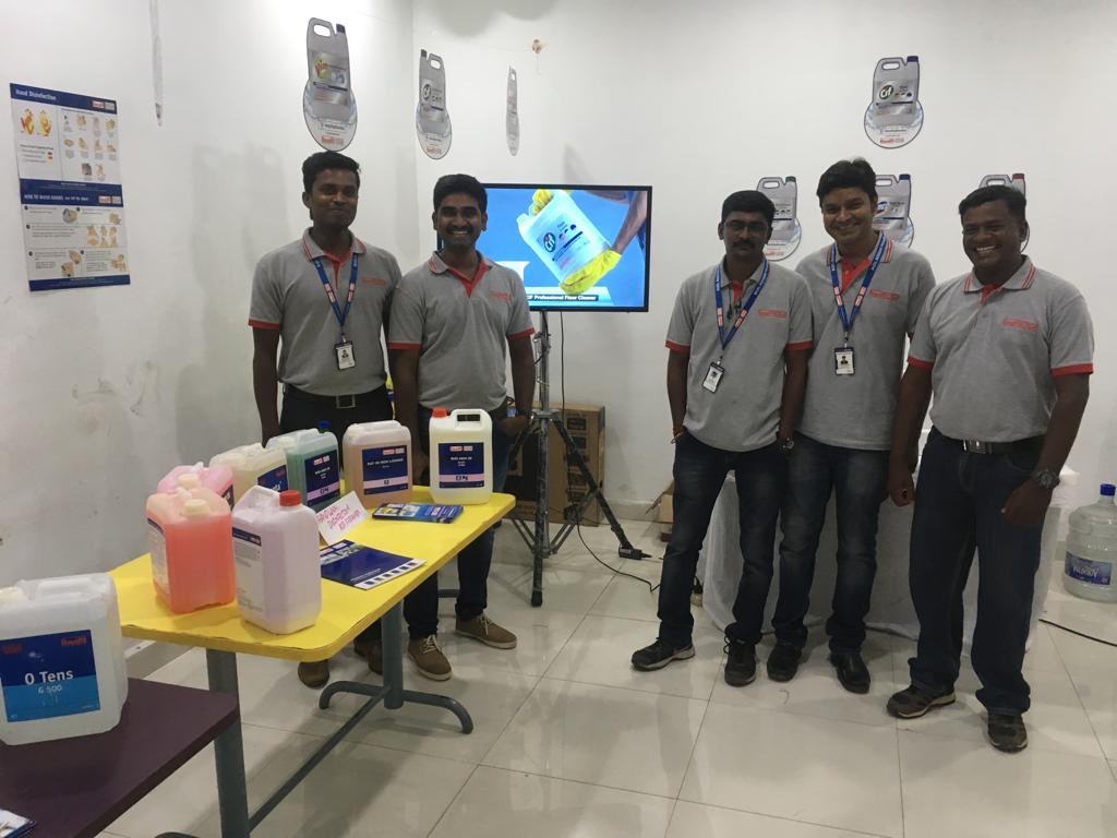 BuzilR's tweet photo. Buzil Rossari Pvt. Ltd. was a part of the Housekeeping Week celebration from 22nd to 27th at CBRE Chennai.

#BuzilRossari #Professionals #HygieneExperts #Housekeeping #Products #CleaningSolutions #BRPL #Biotech #BuzilRossariBiotechLimited #Professional #Chennai #India #CBRE https://t.co/s42KAvIJVh