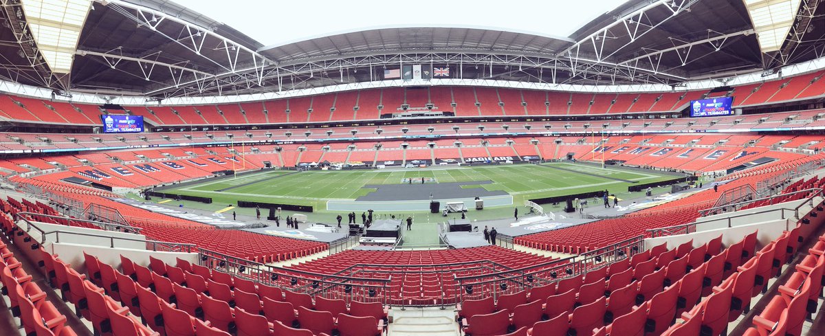 JaguarsUKandIE's tweet photo. GAMEDAY in London 🇬🇧@wembleystadium is ready! Are you? #DUUUVAL #NFLUK https://t.co/TzWtcFOGNj