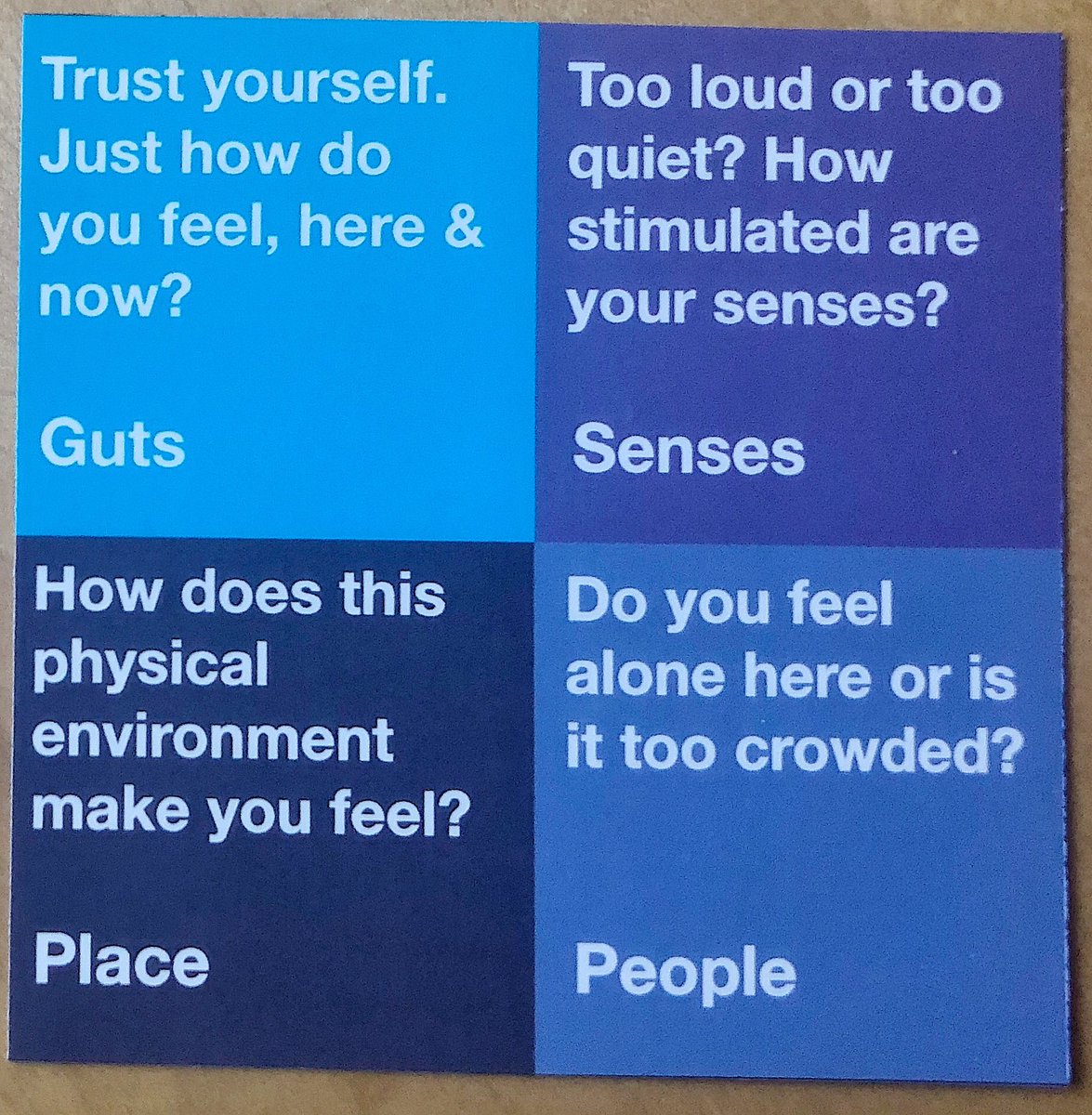 #visceral questions are for the self. They’re not supposed to be be hard.