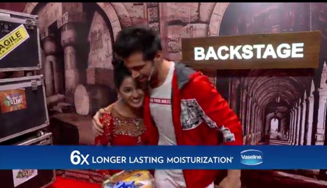AshvikRithAsha's tweet photo. @rithvik_RD as anchor of #IGT7 with contestant Alma's last night https://t.co/uhcEoYvqWH