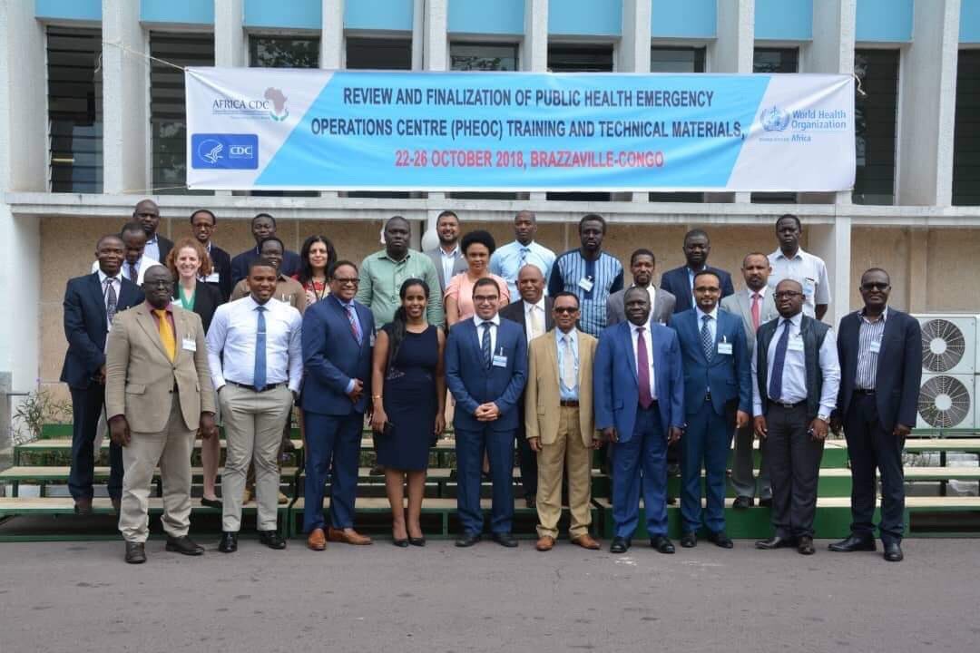 ALIAHMEDYAHAYA1's tweet photo. WHO Health Emergencies cluster in AFRO, in partnership with Africa CDC, WAHO， US CDC organized a meeting to review and standardize PHEOC guides and training materials. PHEOC focal points from 16 countries participated in the meeting from 22 - 26, October, 2018 in Brazzaville. https://t.co/RaVQhSBboY