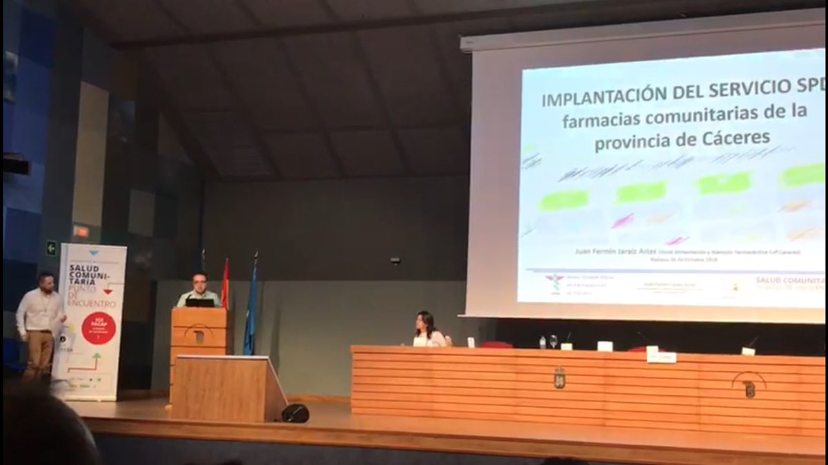 FerminJaraiz's tweet photo. Intervención #farmacia Comunitaria #PACAP2018 Implantación SPD Farmacias provincia Caceres colaboración profesionales @luisotobajas @semfyc https://t.co/uA61RRs7Sn
