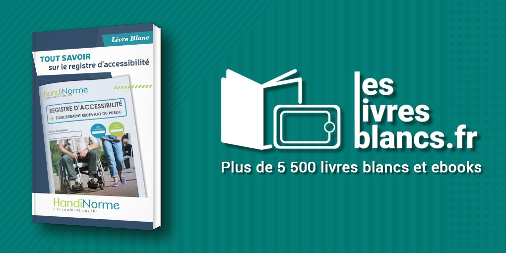 leslivresblancs's tweet photo. Tout savoir sur le registre d'accessibilité : @Handinorme vous explique tout dans son #LivreBlanc 👉🏻 https://t.co/iB6kbSk0cq https://t.co/GnvNV8gJqW