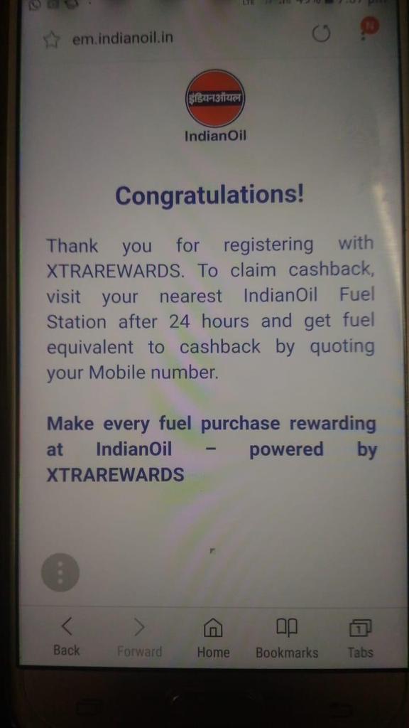Manash75's tweet photo. Customers started getting #cashback on digital transaction. @IndianOilcl @IOCRetail @IOCLTamilnadu @rsitharthan https://t.co/Qqa0NjGss1