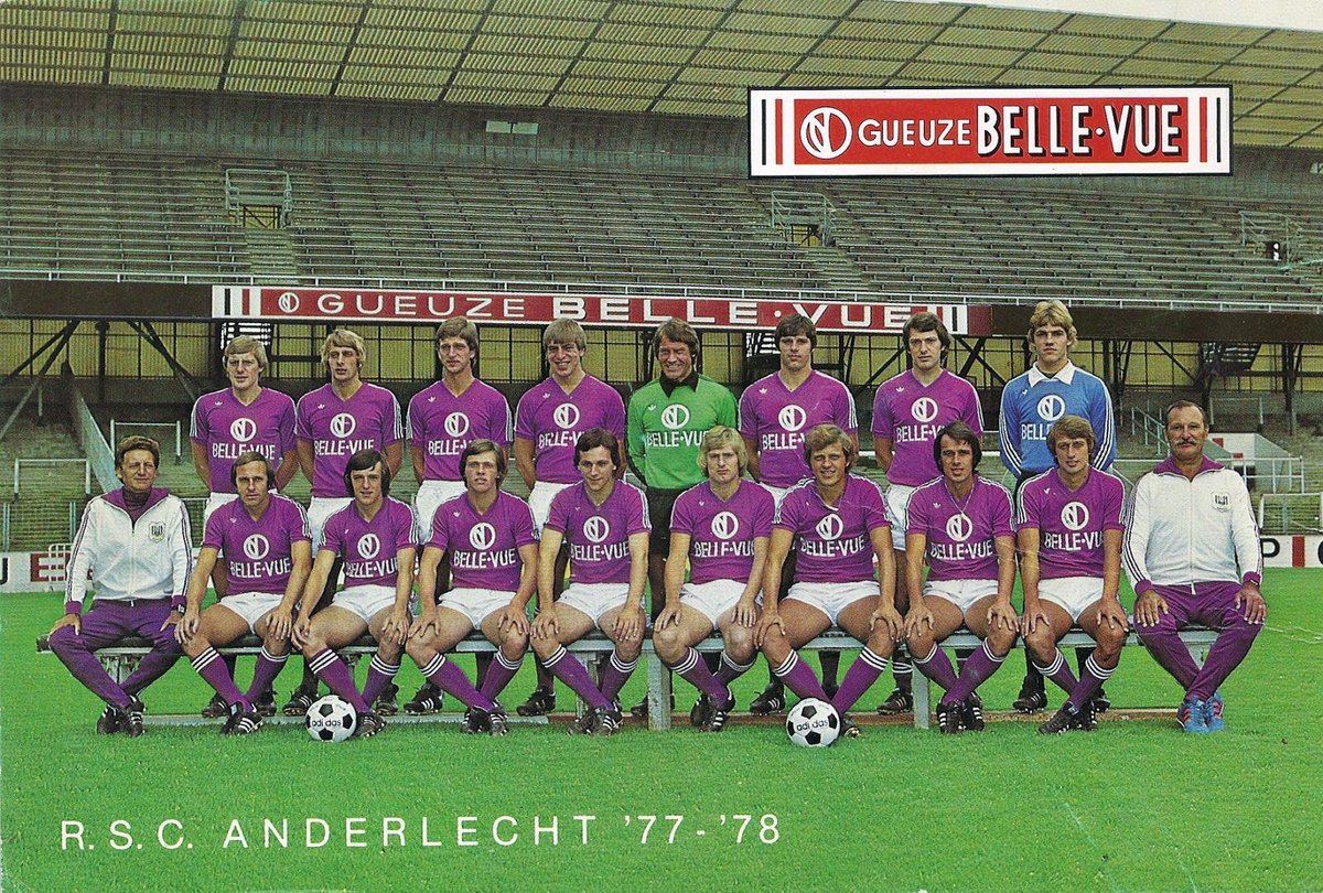 OldFootball11's tweet photo. #Anderlecht (1977/78) #RSCA:

#HugoBroos #GilbertVanBinst #LudoCoeck #JohnnyDusbaba #NicoDeBree #JeanThissen #ErwinVandenDaele #JackyMunaron; 

#RaymondGoethals #JeanDockx #FrançoisVanderElst #FrankyVercauteren #RonnyVanPoucke #BennyNielsen #ArieHaan #PeterRessel #RobRensenbrink https://t.co/RZZBzUXtgP