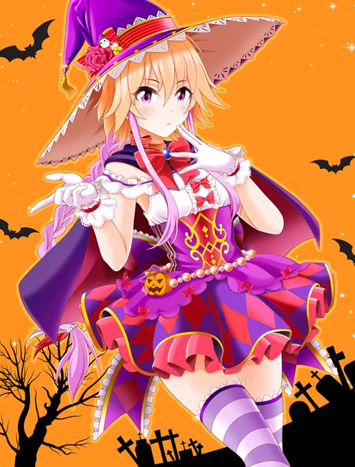 ハロウィンも近いので過去絵の #二宮飛鳥 さんあげる。お菓子はないです。 