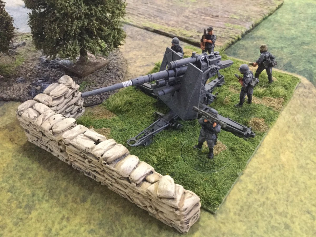 Oldwargamer's tweet photo. #German88 by @MarcusTregenza at the #GroupNorth open day #DDay game #Wargaming #wargames #wargamer #chainofcommand #WWII https://t.co/SWYEh9OWg7
