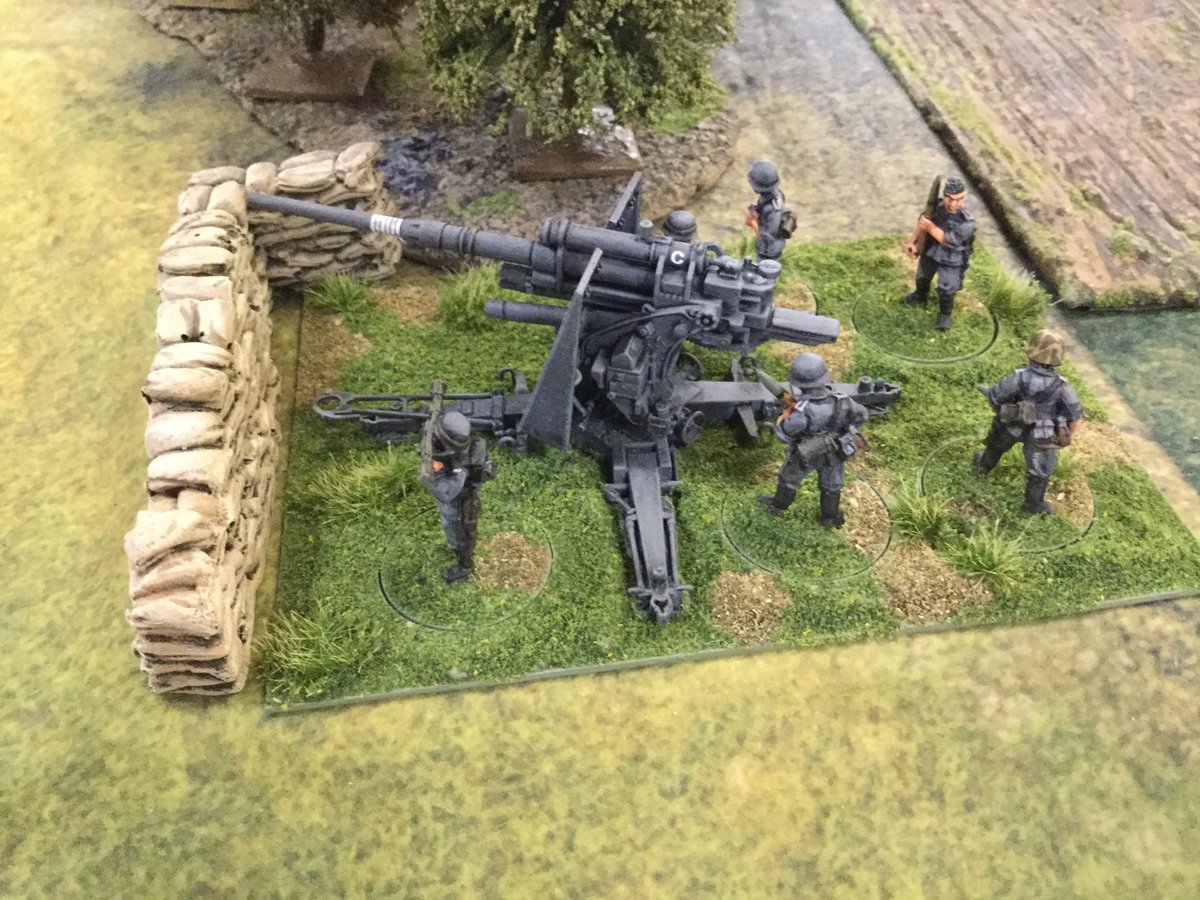 Oldwargamer's tweet photo. #German88 by @MarcusTregenza at the #GroupNorth open day #DDay game #Wargaming #wargames #wargamer #chainofcommand #WWII https://t.co/SWYEh9OWg7