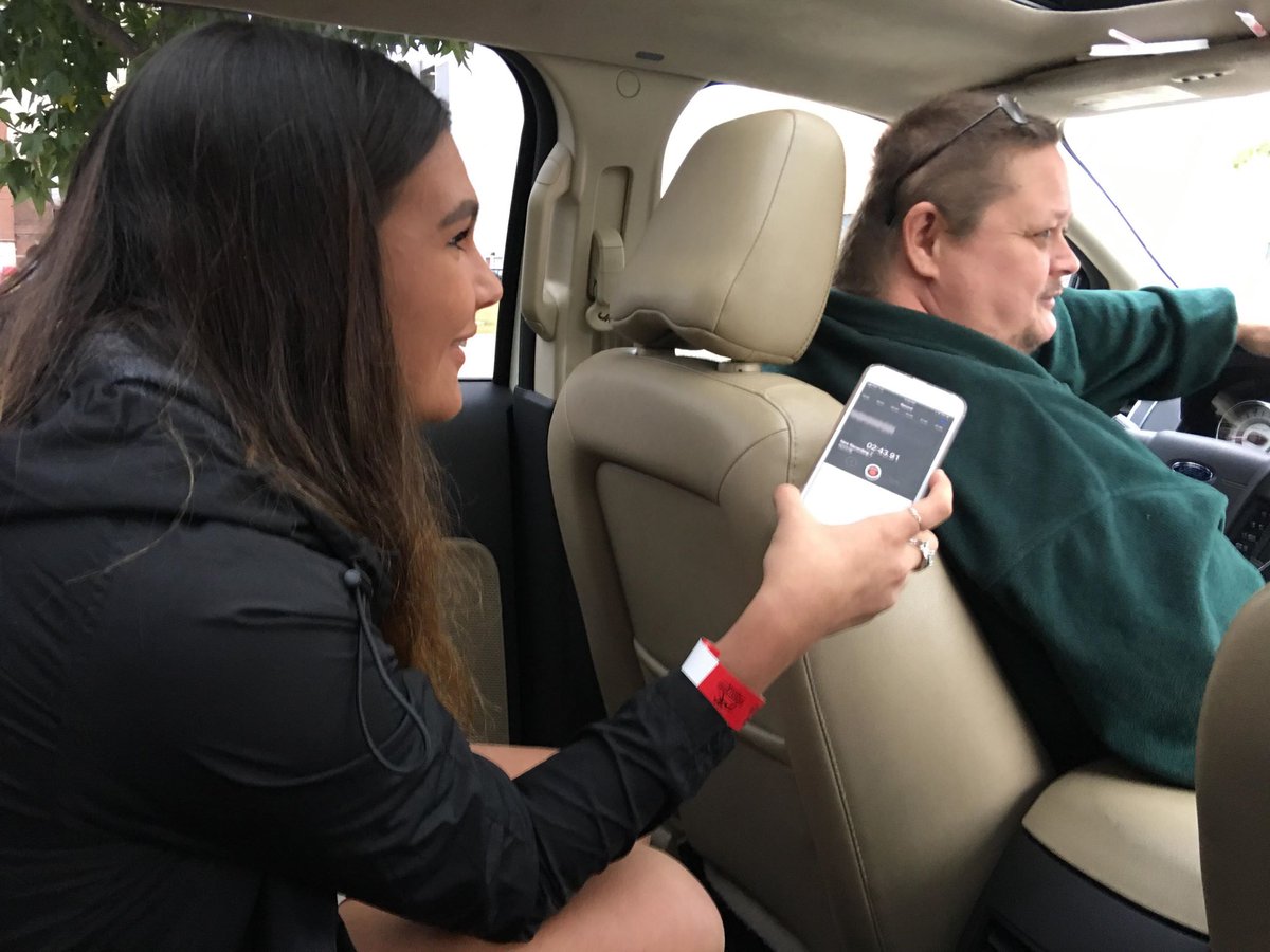antonldelgado's tweet photo. News never stops for @SamCasamento, on our way back to #collegemedia18 yesterday she interviewed our @Uber driver for @ahatcher54's journalism class. Student journalism at its finest! https://t.co/q1YG0rrjTd