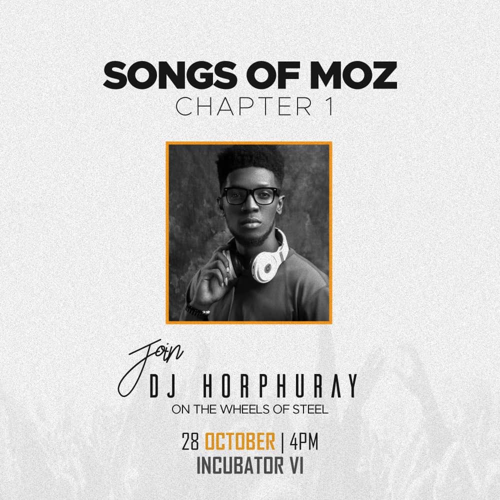 songsofmoz's tweet photo. One more reason to be at #SongsOfMoz1 Today ...

@DjHorphuray will get us DANCING 💃 and Praising God all the way ! 

4pm at THE INCUBATOR VI 

Don't miss out ! https://t.co/i5uv1gLN9A