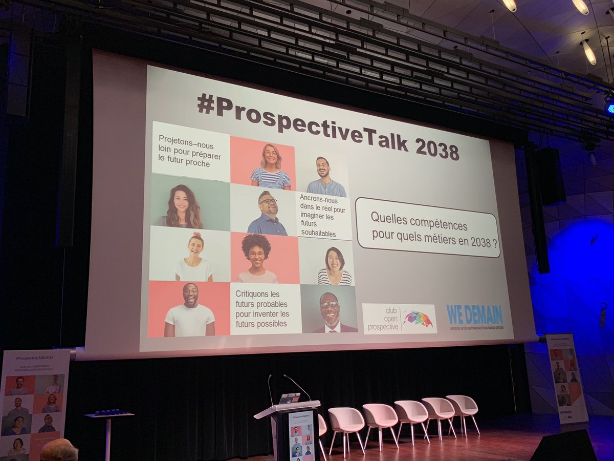 DupuyVeronique's tweet photo. Très belle conférence #ProspectiveTalk quels métiers et quelles compétences en 2038 avec l’intelligence artificielle ? Je retiens : savoir s’adapter et réinvestir un temps gagné grâce à l’évolution technologique.👏@Mmontauze @MartineBordonne @MCVillagordo https://t.co/uK5rGqrgb6