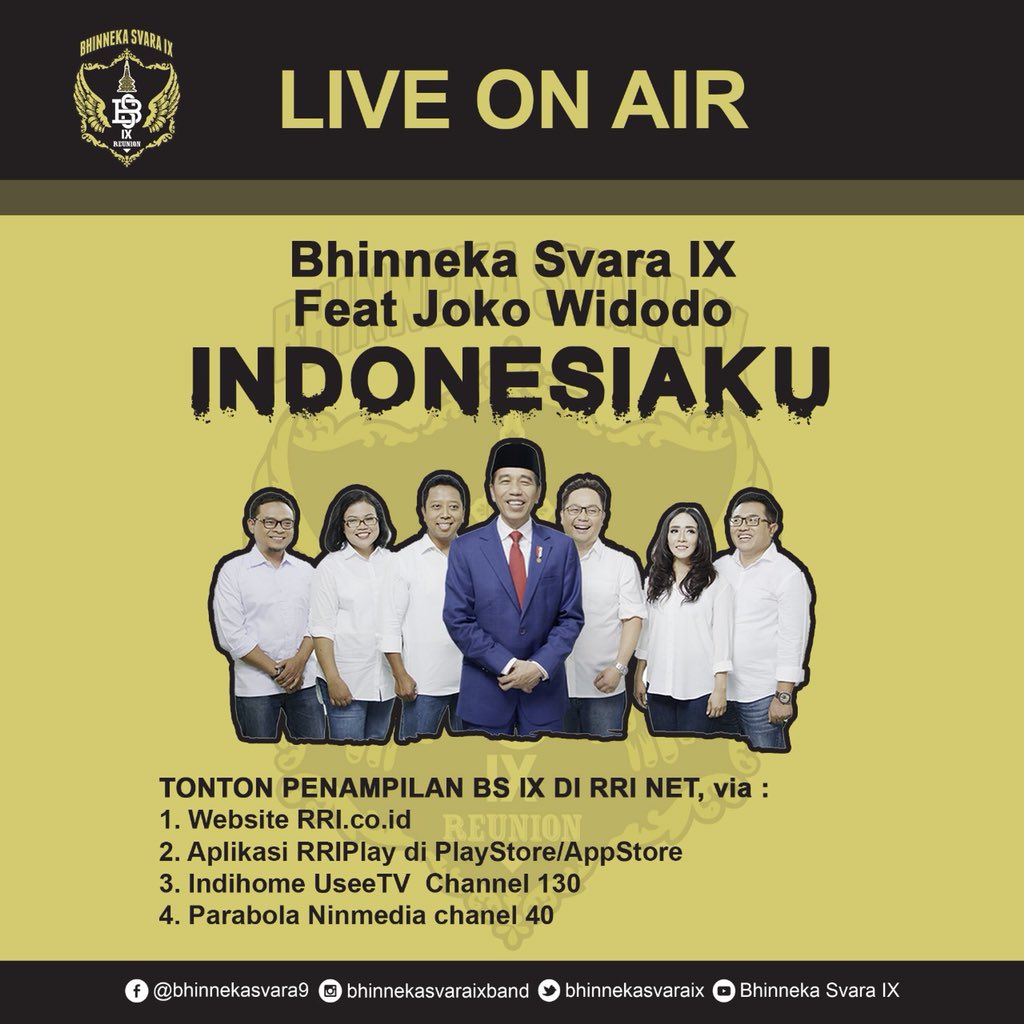 sahabat_arif's tweet photo. Saksikan Penampilan Ketum PPP Romahurmuziy feat Jokowi bersama Band Bhineka Svara IX.

#Romahurmuziy 
#sahabatromahurmuziy 
#BhinnekaSvaraIX 
#PPPBejo https://t.co/5tu6aoXS9F