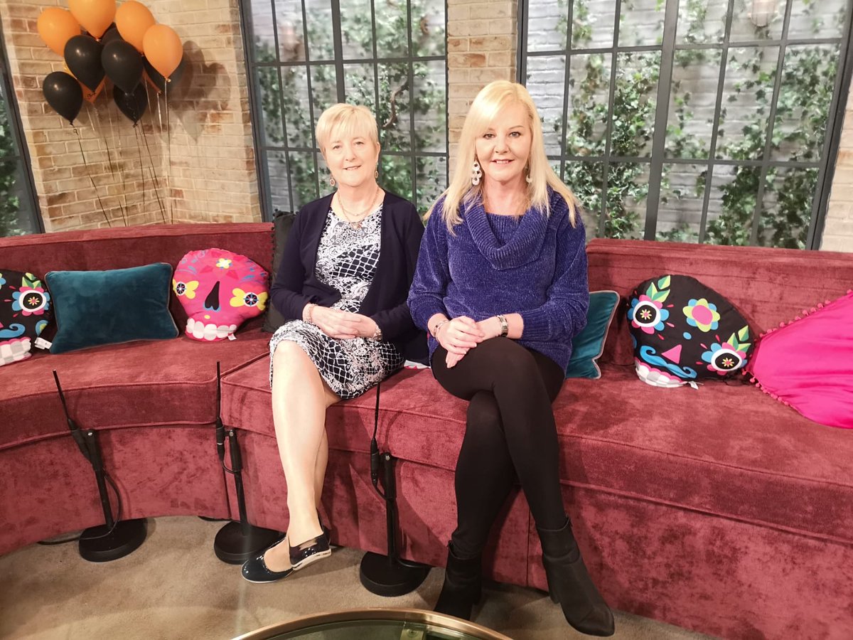 WeekendAMVMTV's tweet photo. We're joined now by two finalists of The National Lottery Good Causes awards,  Manager of @tearmannsociety Siobhan McKenna and Domestic Abuse Activist, Marilyn O'Connor #weekendamvmt https://t.co/gDXA2IHYoK
