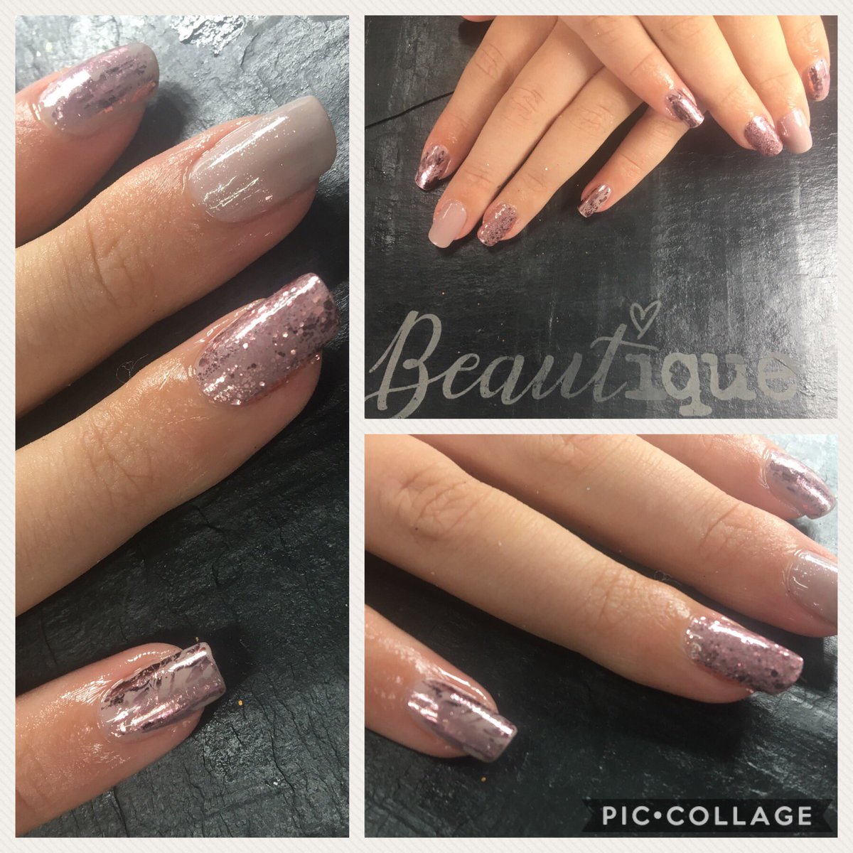 BeautiqueP's tweet photo. Nudes â extras 👌🏼 
Nudes going extra 👌🏼 
#beautiquemelpowell #shellacnails #lecenteglitter #lecentefoils #naturalnails #yagym https://t.co/dBaAt1dcbw