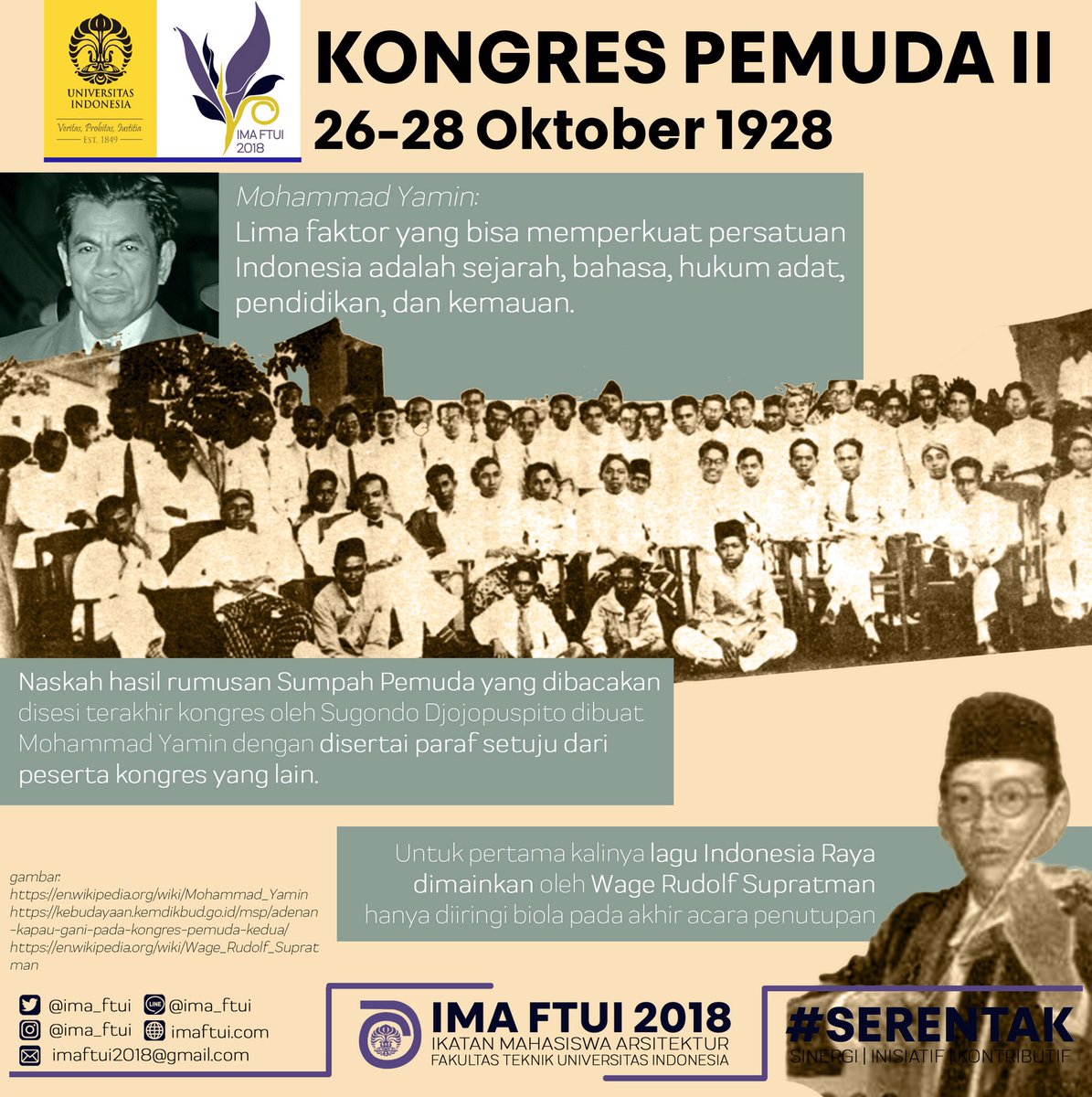 Selamat hari sumpah pemuda, sebagai mahasiswa dan golongan muda mari kita rayakan hari dimana terbuktinya kecerdasan yang lahir dari tangan-tangan pemuda

bit.ly/AkhirDevideEtI…

Terus budayakan membaca dan selamat menikmati akhir pekan. Terima kasih.

#SERENTAK