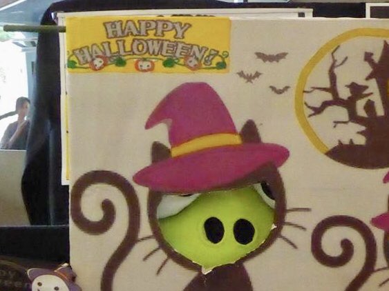 amaenbou2's tweet photo. 顔ハメパネルでハロウィン写真撮ったケロ。テヘケロ https://t.co/GkZNB6rTJ8