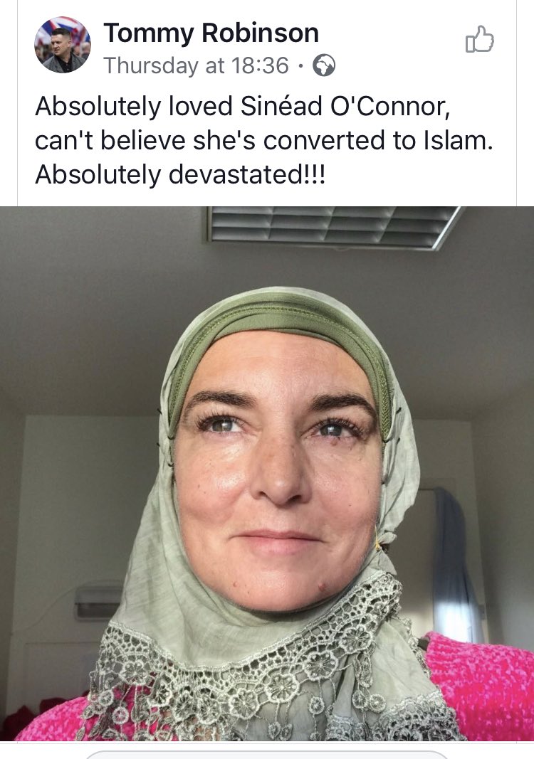 Moazzam_Begg's tweet photo. Die in your rage, habibi #TommyRobinson. #WelcomeSinead https://t.co/jPIzsDtwEp