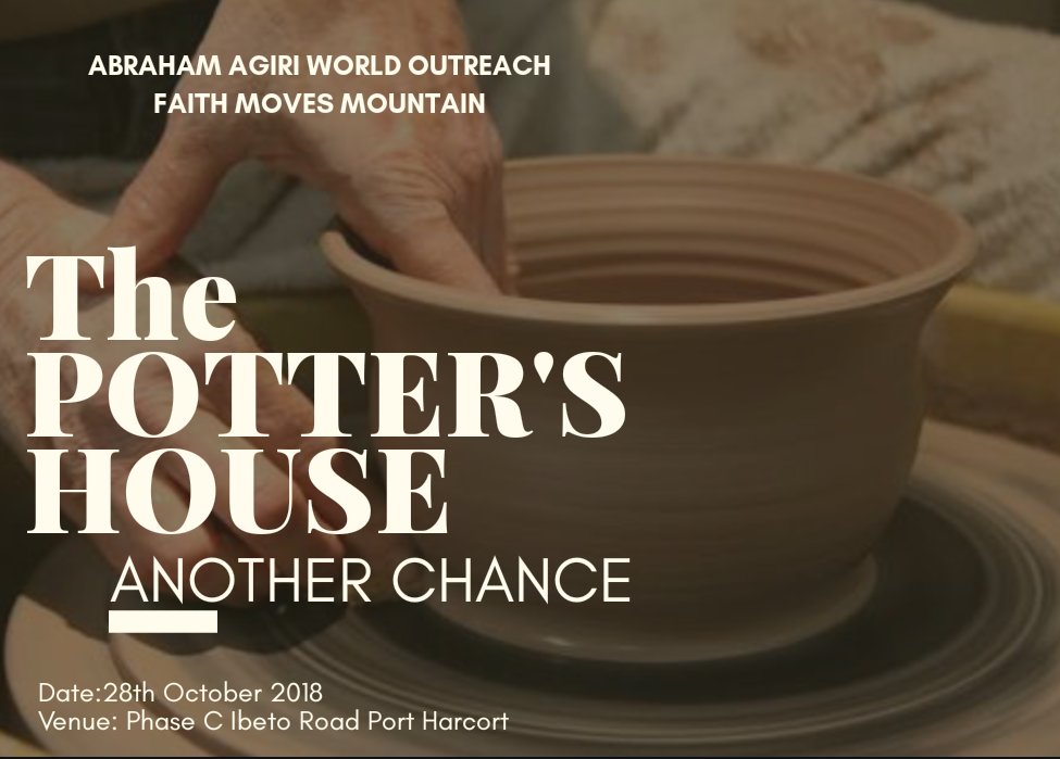 agiriworld's tweet photo. No matter the mistake you've made, No matter the heartache you've endured as the Clay is in the hand of the Potter so are you in God's hands. He can and will make you into another Vessel. You have Another Chance.#31DaysOctoberProgramme #InHisPresence #Day28 #WordOfTheDay https://t.co/4gFi9BDhS1