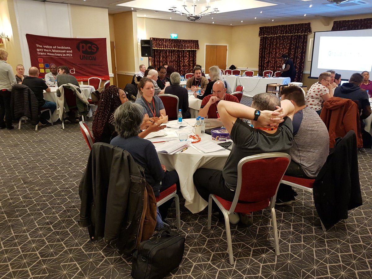 pcs_union's tweet photo. Day 2of PCS National LGBT+ Seminar focusing on 'organising for our Future. #PCSLGBT https://t.co/hiqzNxRzsY