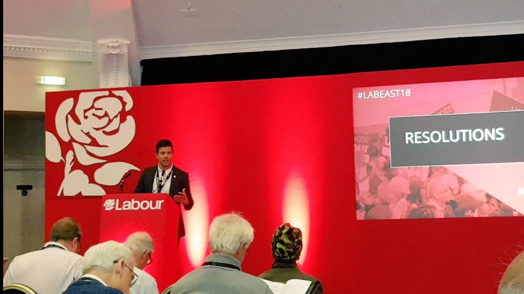 EasternFBU's tweet photo. FBU Regional Secretary @RiccardoLaT0rre moves @EasternFBU resolution on Firefighter Pay at @EofELabour Conference #LABEAST18 https://t.co/pHuAYbOJvU