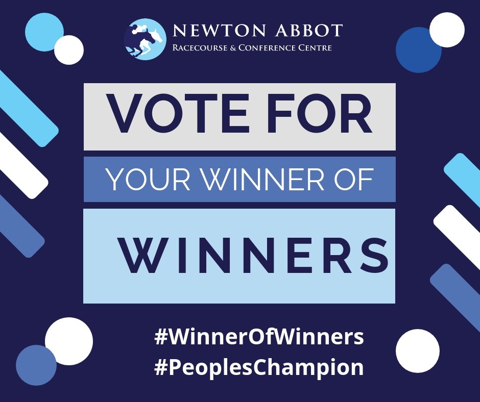 NewtonAbbotRace's tweet photo. #WinnerOfWinners Not long until voting ends - be sure to choose your #PeoplesChampion from the Winners polls from our fixtures in September to October. Vote for your ultimate winner now #Petrify #LeapAway #TopChief #ScorpionStar #ColonelCustard https://t.co/H1ysVEovpn https://t.co/AoZJ5CNX9o