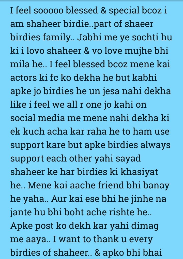 n_shreeya's tweet photo. @Shaheer_S thank u bhai &amp; all birdies of shaheer &amp; my friends love u guys..😘😘😘 @ShaheerBirdieFC @kiaSayings @SakshiS99021911 @Jannatk_ @ShaheerSINA_FC @weareone_fc @EricaClub #ShaheerSheikh #shaheerbirdies #shaheer #shaheernsheikh #supershah #supershaheera https://t.co/018b0TQrFr
