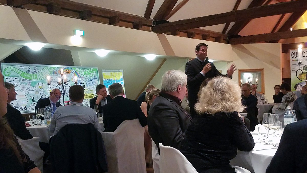 ProjectLOASA's tweet photo. Member of @Europarl_EN @lukasmandl stresssed the importance of agricultural education for a common #Europe and for the quality of life for all at the closing diner of Europea International's summit in Austria. #EUSkillsAgenda #LOASA https://t.co/vSVBCpjKA9