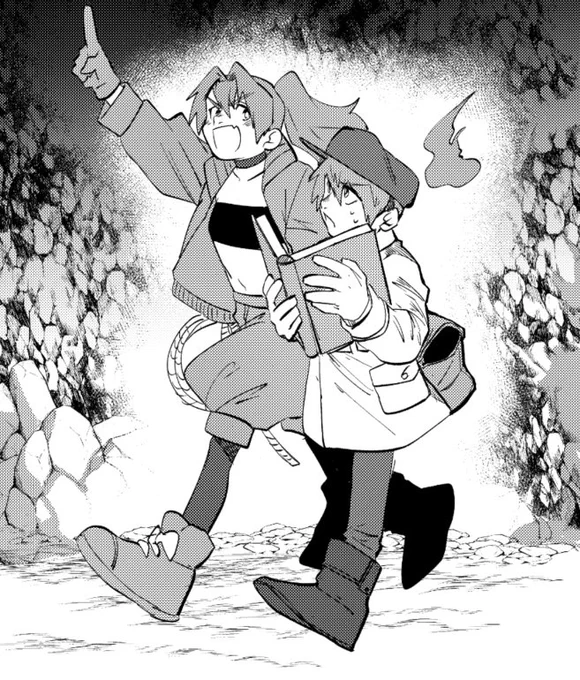 小中学生の頃、トレジャーハンターの気の強い姉と気の弱い弟を投稿用に描いてたのを思いだして、昔も気の強い女ばっか描いてたなって思った…弟は魔法使いだし…… 