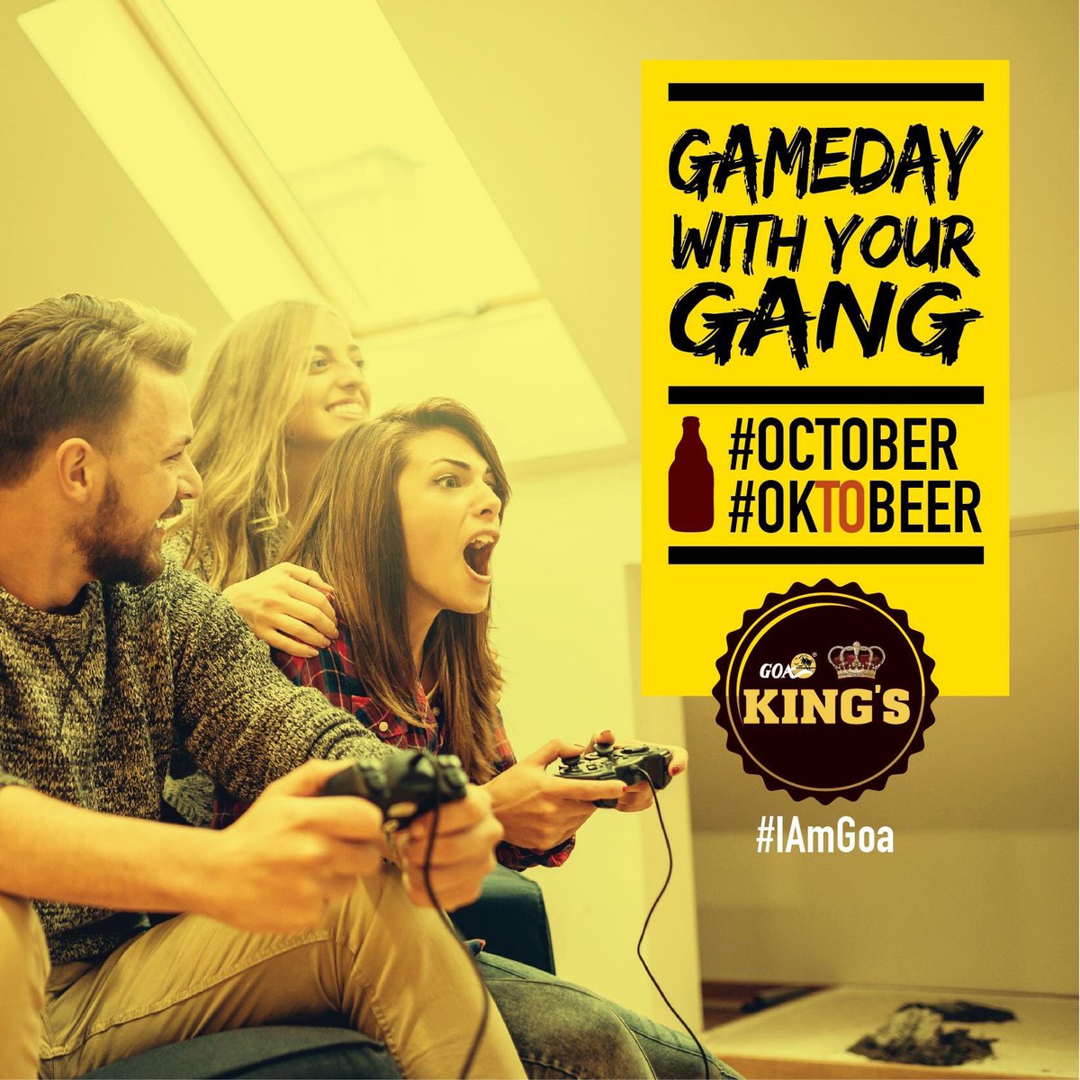 GoaKingsLive's tweet photo. Planning a gaming night with your gang? Do it right, with King’s by your side, because this #October its #OkToBeer 🍻🔛
. . .
#SundayFunday #withbeer #goakingsbeer #kingsbeer #kings #beer #goa #beerbeerbeer #beerpong #beerfest https://t.co/Rg7klqrOnt