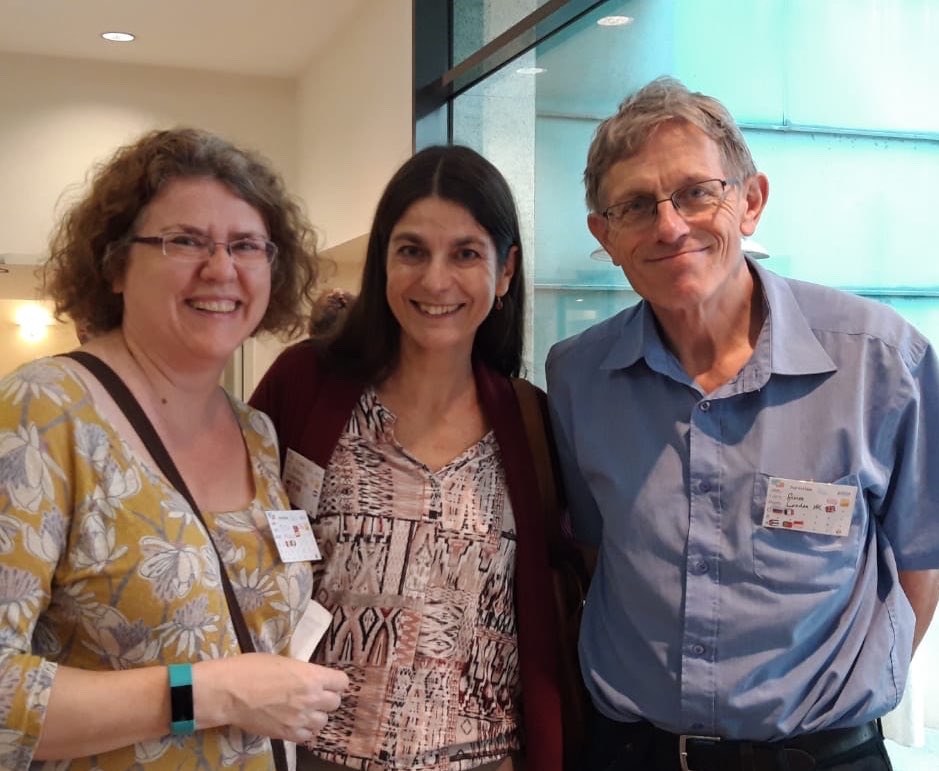 TitaBeaven's tweet photo. And here’s the proof... At the Polyglot conference with Arlene Gregorious & @SimonCalder - looking forward to hearing what they’ve recoded for our @bbcworldservice / @OpenUniversity radio series. #PolyConf18 Thanks @SpeakinFluently & @alex__rawlings for the conference! https://t.co/5edeIvtree