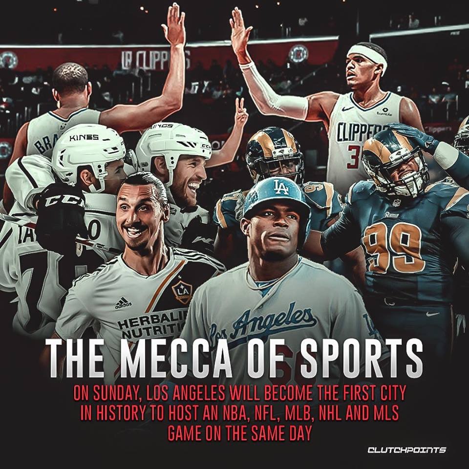 ClutchPoints on X: Today is an unforgettable day for Los Angeles sports  history. 😳 #Lakers #Rams #Dodgers #Kings #Clippers #Galaxy   / X