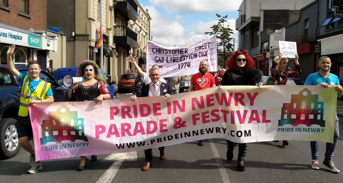 belfastpride's tweet photo. We're so happy to be able to congratulate @prideinnewry on winning their bid for UK and Ireland Pride 2019 at the @UKPrideNetwork conference in Glasgow this morning! #prideinnewry #ComeOutforChange https://t.co/OxzweyOLbm