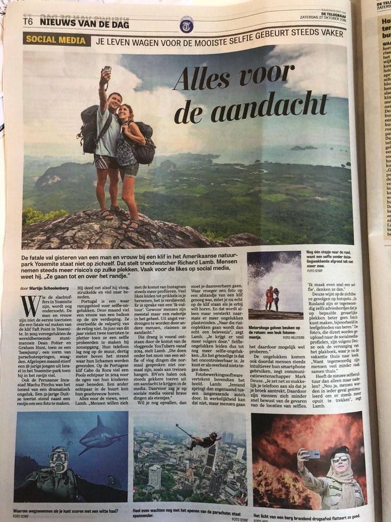 liekelamb's tweet photo. Met dank aan mn broers die allebei (!!) papieren krant voor me regelden (❤️❤️❤️ik heb de beste broers ter wereld!!) 
#dangerousphotos #FirstLetMeTakeASelfie 
ALLES VOOR DE AANDACHT https://t.co/f1SFsuvDAR