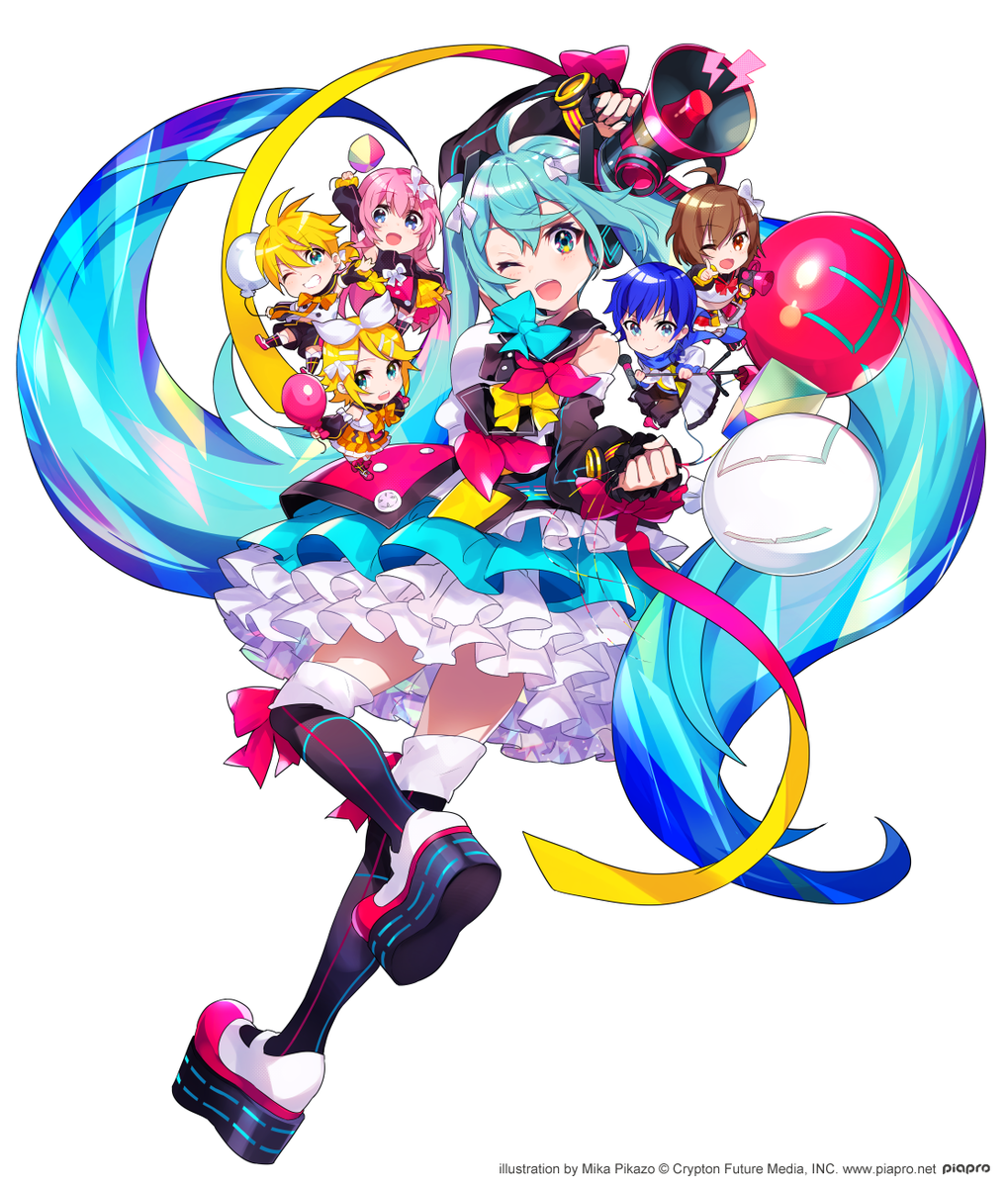 Mika Pikazo 初音ミク マジカルミライ 18 のパッケージビジュアルを描かせていただきました たくさんの思い出が詰まったマジカルミライ当日の様子がふんだんに込められています パッケージでは隠れているミクちゃんの全身姿も 頑張って描きました