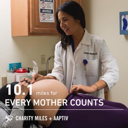 10.1 @CharityMiles for @everymomcounts. Thx @Aaptiv for sponsoring me! #Everymileeverymother #givingbirthinamerica #California
