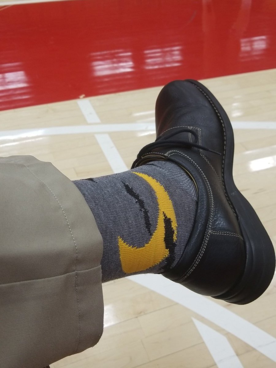 CoachBonetti's tweet photo. Boo! Halloween game vs @IowaVolleyball today! Brought out the scary socks... #gamedaysocks #DBATCG https://t.co/YzFfomQXka