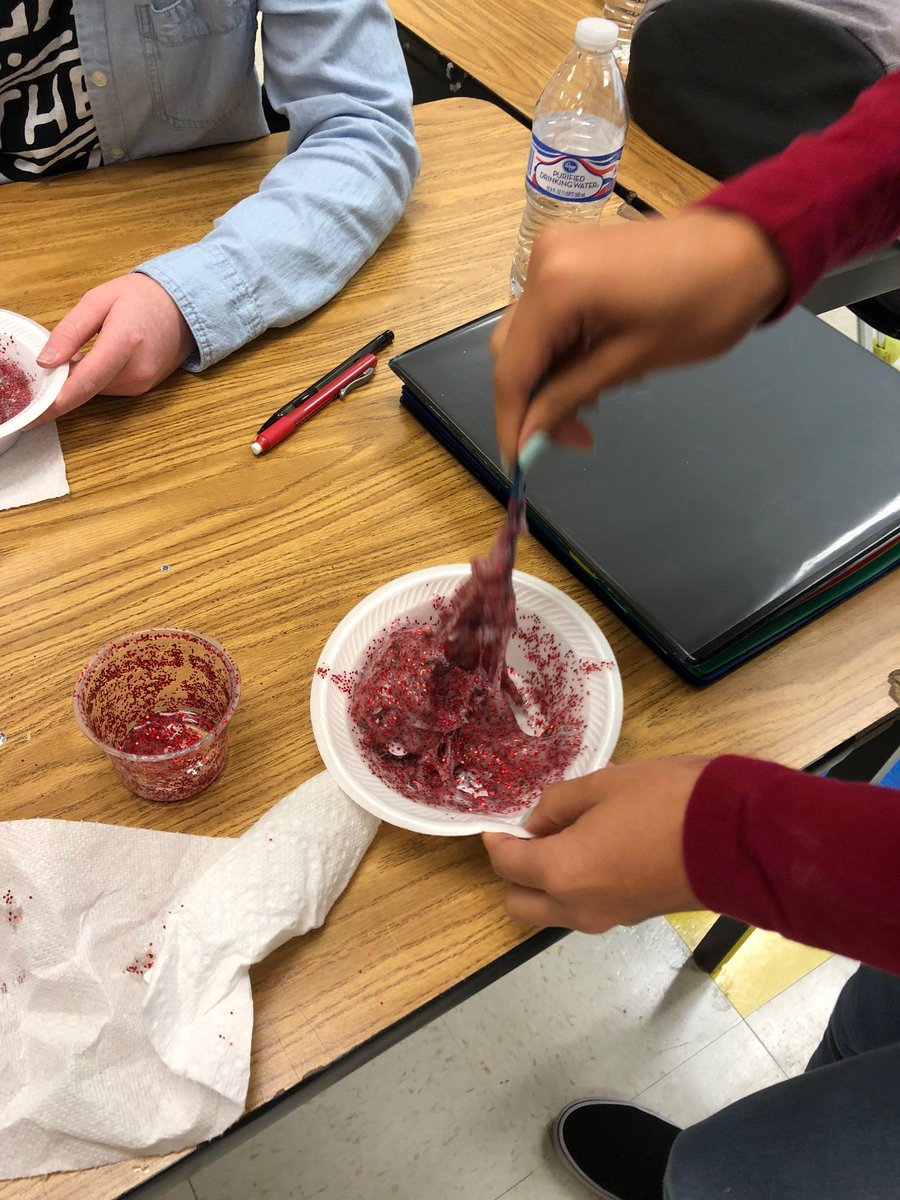 Jones_biomed's tweet photo. Honors Health Science 1 students creating “blood clot” slime! #nhcscte #laneycte https://t.co/0uzeeBZJla