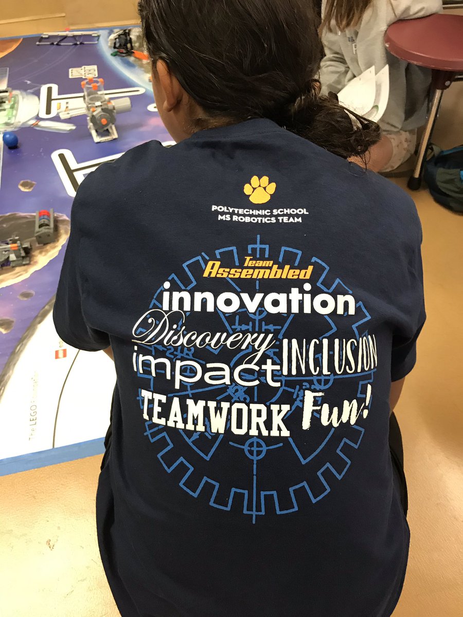 johnyen's tweet image. Innovation, discovery, inclusion, impact, teamwork, and fun! The core values of the First Lego League robotics program. Values to be shared in all aspects of life and work. Go Team Assembled, Poly’s Middle School robotics team!! #polysolves