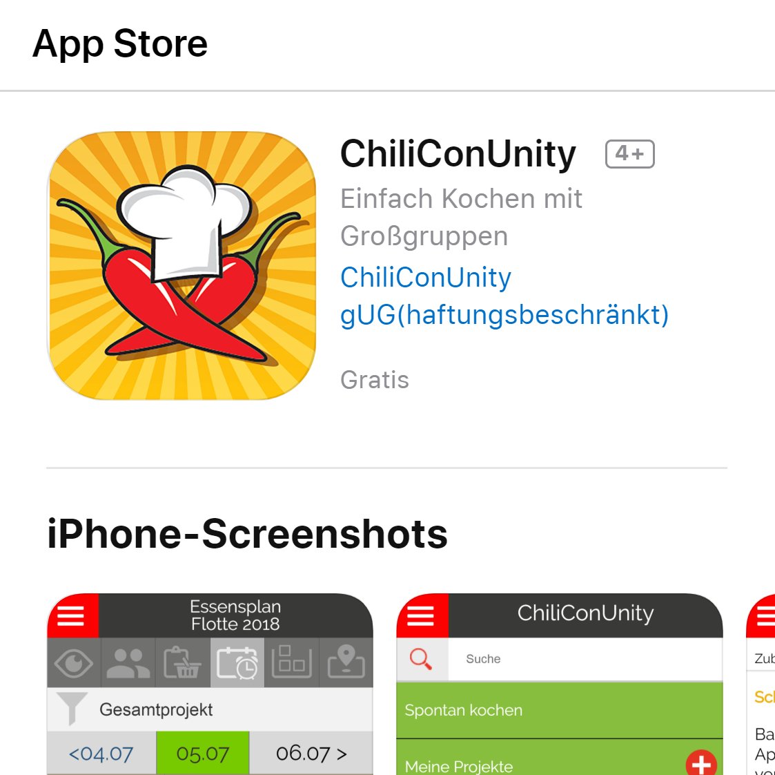 Endlich ist es so weit. ChiliConUnity kann jetzt, ganz offiziell im Apple AppStore heruntergeladen werden 🎊 🎉 

Wir freuen uns auf eure Rückmeldungen zur App.

#chiliconunity #ios #apple #schoti #appstore #startup #programming