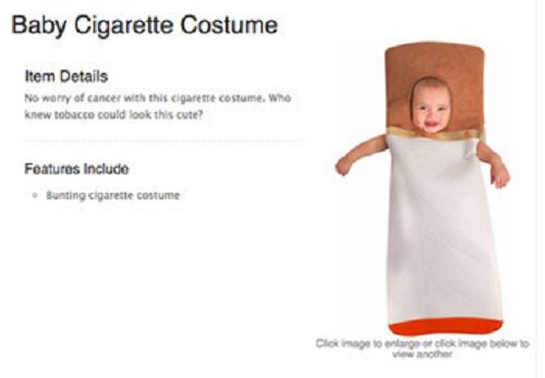 halloween cigarette costume Baby's First Cigarette! 11 Great Halloween Costumes For (People Who Hate  Their) Kids