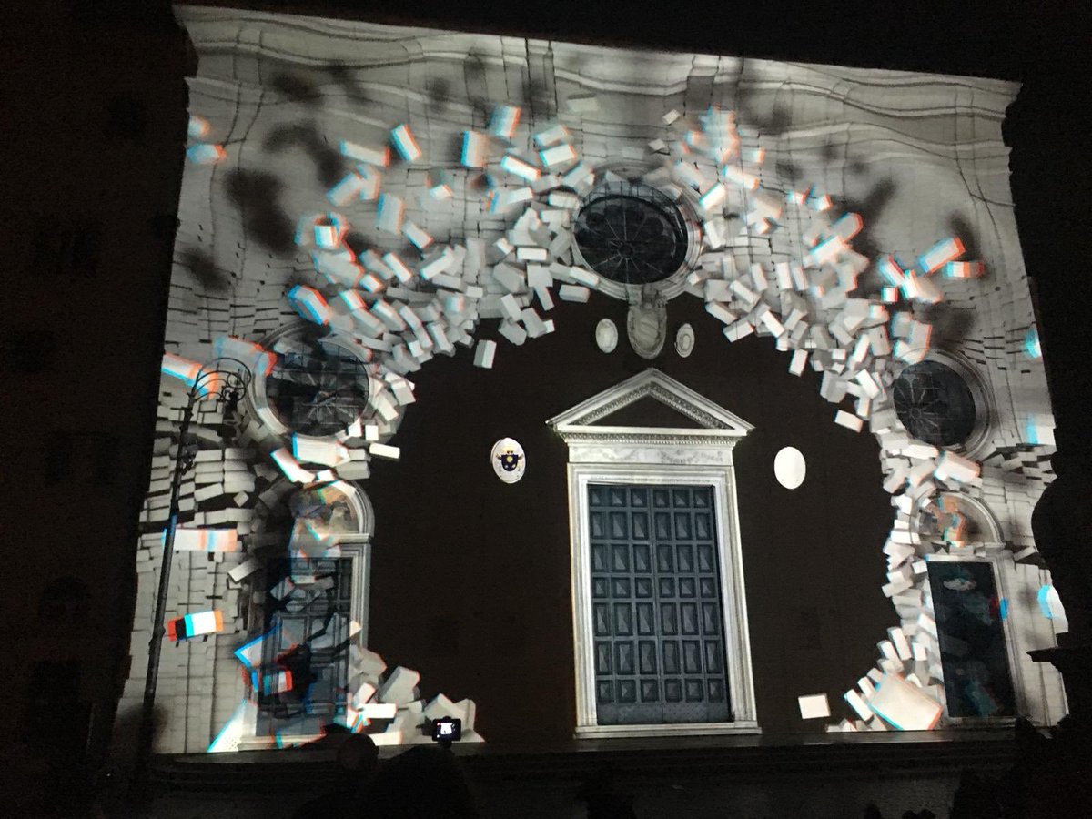 archivetro's tweet image. La candida facciata di S. Maria Sopra Minerva ha fatto, per fortuna, solo da sfondo  allo spettacolo di 
#videomapping per #VideocittÀ.

Onionlab “Diplopia”
Piazza della Minerva
#SolidLight #Roma

#BuonaDomenica, cara Claudia e amici di #RomeisUs

#fotografie di mia figlia Giulia
