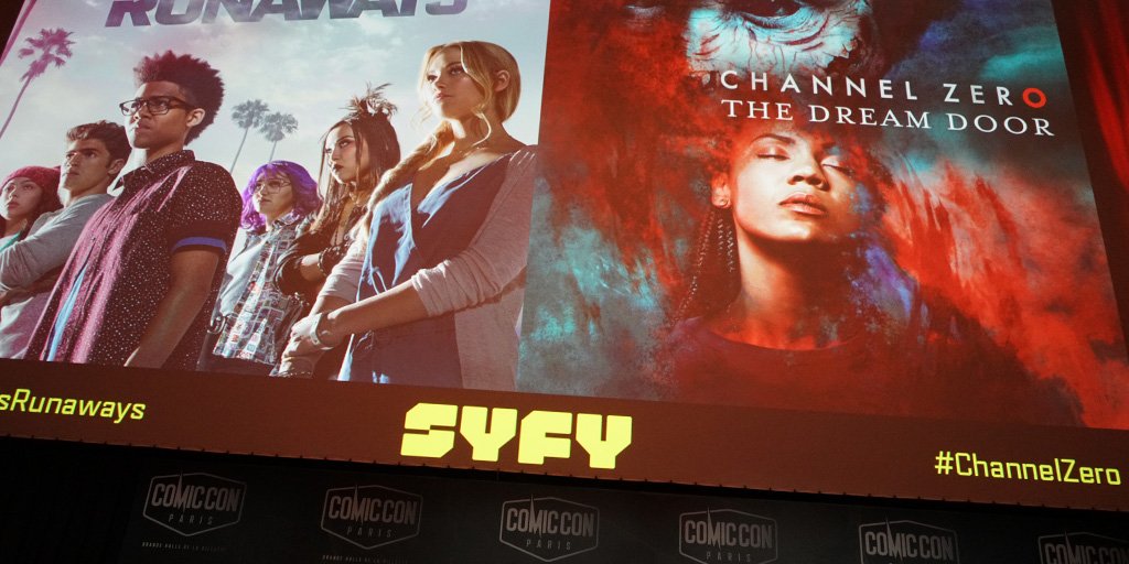 SYFYfr's tweet photo. Retour de salle: les épisodes 1 de #MarvelsRunaway et #ChannelZero The Dream Door ont été projetés hier à la soirée SYFY du #ComicConParis / @ComicCon_Paris #SYFYxComicconParis https://t.co/DZI5Bp9iU3